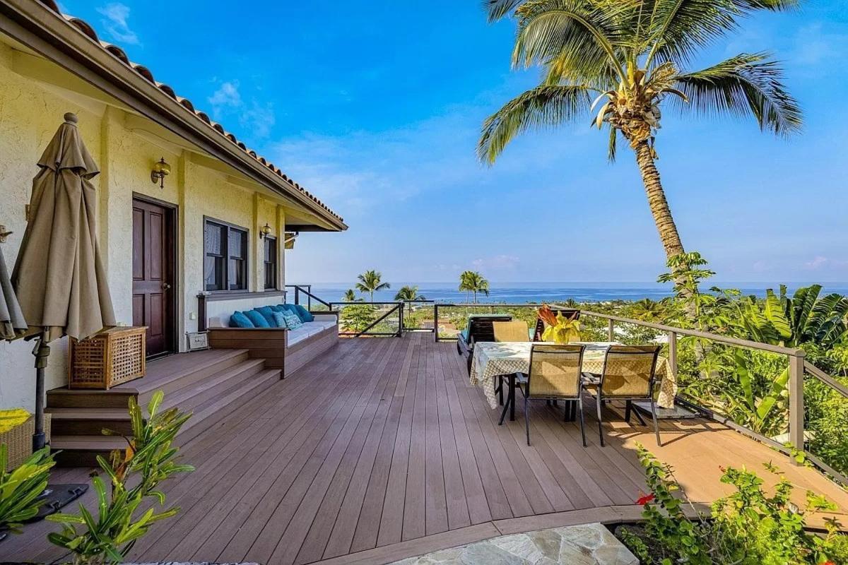 Large Ocean View One Br Guest House Kailua-Kona Exterior photo